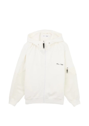 Toga zip-up panelled hoodie - White