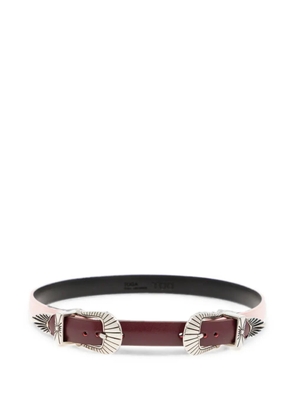 Toga double buckle leather bangle - Brown