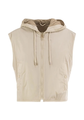 Weekend Max Mara reversible water-repellent canvas padded gilet - Ivory - Neutrals