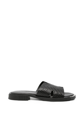 SERGIO MORETTI FIRENZE woven leather sandals - Black