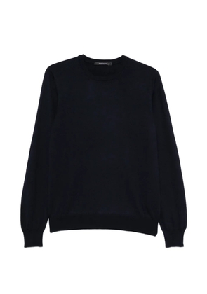 Tagliatore crew-neck long-sleeve sweater - Blue