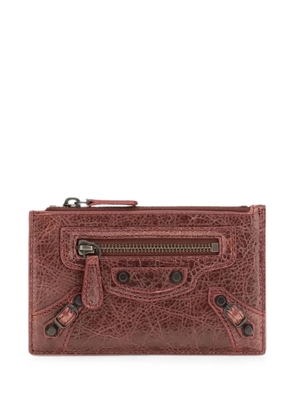 Balenciaga Le City long coin and card holder in berry red