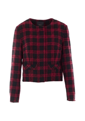 PINKO checked collarless jacket - Black