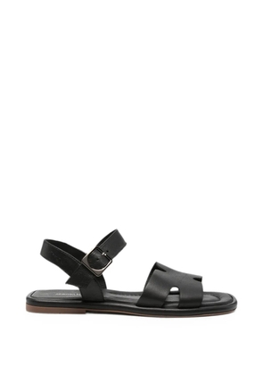 SERGIO MORETTI FIRENZE buckle-fastening leather sandals - Black