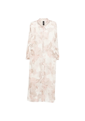 MARCCAIN floral -pattern midi dress - Neutrals