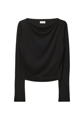 House Of Dagmar draped long-sleeve T-shirt - Black