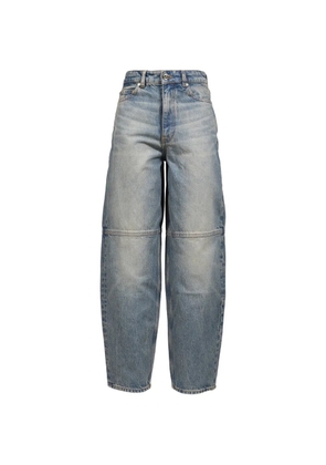 GANNI Stary barrel-leg panelled jeans - Blue