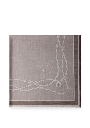 Prada silk, cashmere and wool jacquard shawl - Brown