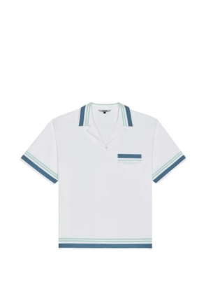Malbon Golf Ventura Camp striped-trim shirt - White