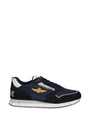 Aeronautica Militare logo-embroidered sneakers - Blue