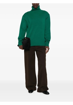 The Frankie Shop Gala padded roll-neck knitted wool sweater - Green
