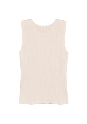 Pleats Please Issey Miyake pleated top - Neutrals