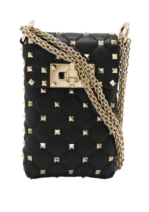 Valentino Garavani Pre-Owned 2000-2017 Lambskin Rockstud Spike Phone Case crossbody bag - Black