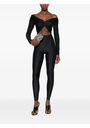 THE ANDAMANE twist-detail cut-out jumpsuit - Black