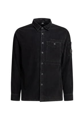 C.P. Company Lens-detail corduroy overshirt - Black