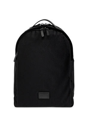 Giorgio Armani logo-patch mesh backpack - Black