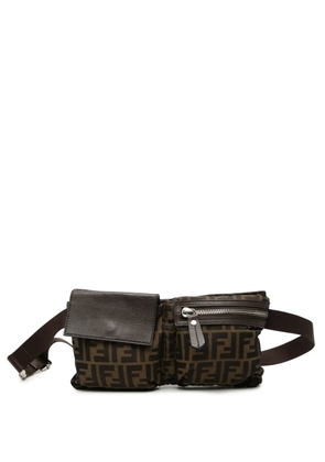 Fendi Pre-Owned 2010-2026 Zucca Canvas Double Pocket belt bag - Brown