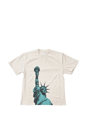 Melt graphic-print T-shirt - Neutrals