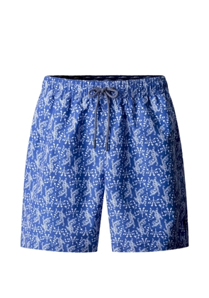 Hackett London tiger-print drawstring swim shorts - Blue