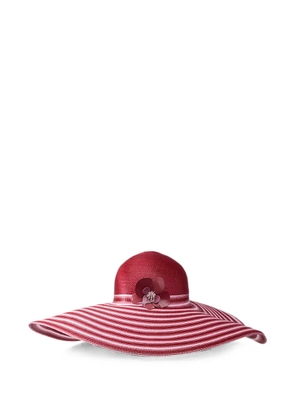 Maison Michel Blanche floral-detail sun hat - Red