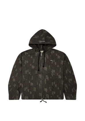 Metalwood Studio camo-print zip-up hoodie - Brown
