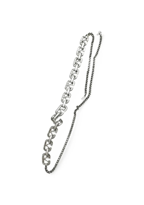 Valentino Garavani VLogo Signature crystal-embellished belt - Silver