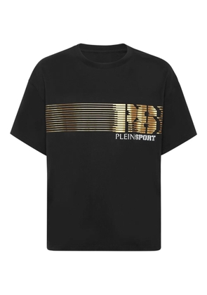 Plein Sport logo-stripe T-shirt - Black