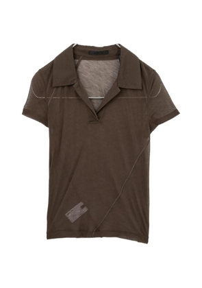 Helmut Lang sheer-panel top - Brown