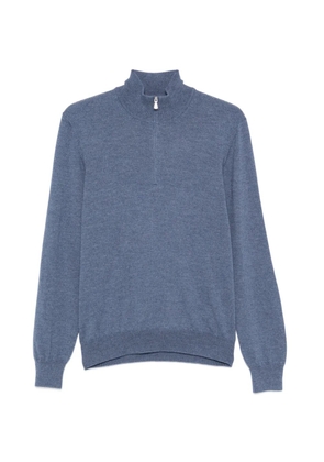 Tagliatore quarter-zip knit - Blue