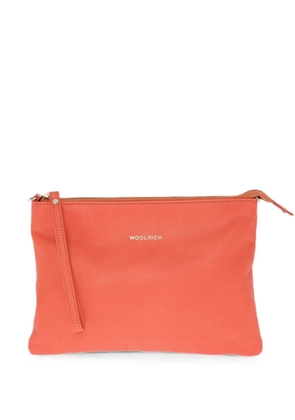 Woolrich hammered leather clutch bag
