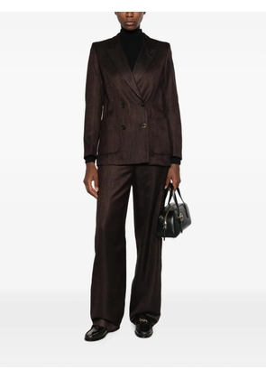 Lardini double-breasted peaked-lapel blazer - Brown