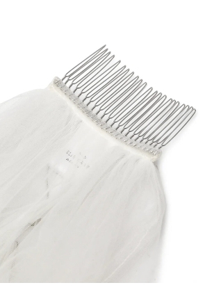Elie Saab tulle-construction veil - White