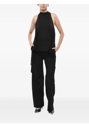 Stella McCartney fringe-trim sleeveless jumpsuit - Black