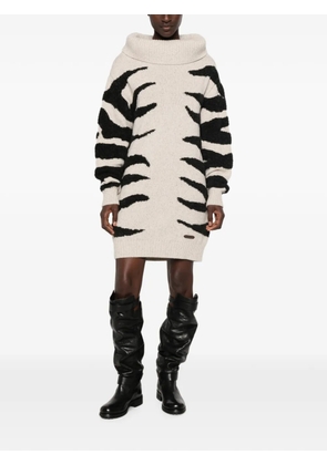 Moschino long-sleeve mini dress - Neutrals