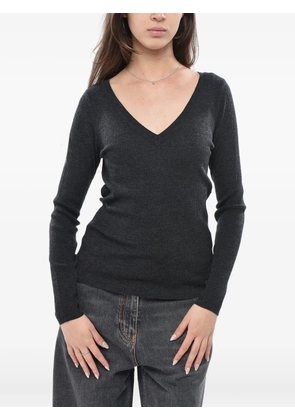 P.A.R.O.S.H. ribbed-knit V-neck sweater - Grey