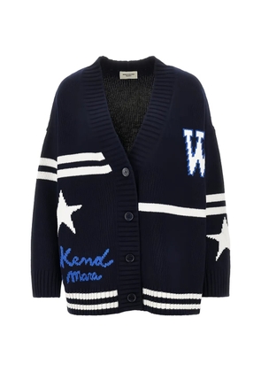 Weekend Max Mara intarsia-knit star-motif cardigan - Blue