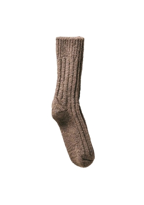 yahae low-gauge ribbed socks - Brown