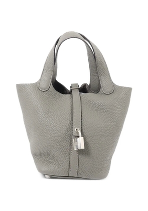 Hermès Pre-Owned 2022 PM Picotin leather tote bag - Grey