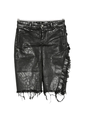 Rick Owens DRKSHDW distressed sliced denim mini skirt - Black