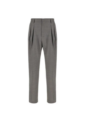 Paul Smith grey superfine merino wool pleated trousers