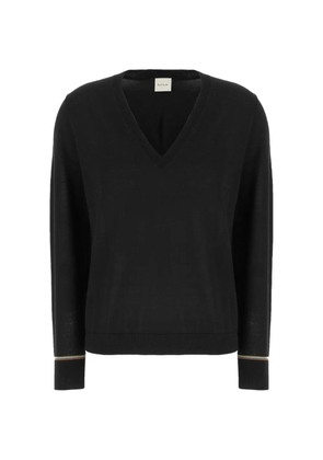 Paul Smith V-neck striped-trim sweater - Black