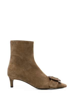 Roberto Festa buckle-detail pointed-toe leather ankle boots - Brown