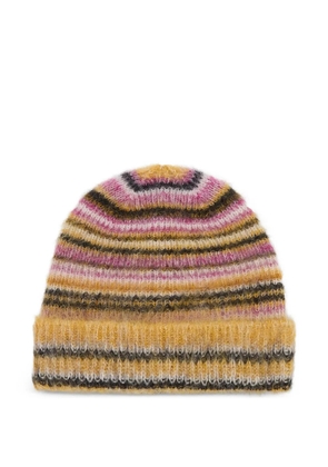 ISABEL MARANT Morenne striped beanie hat - Yellow