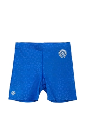 Chrome Hearts blue Horseshoe logo biking shorts
