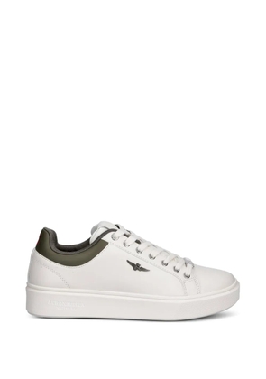 Aeronautica Militare logo-plaque lace-up sneakers - White