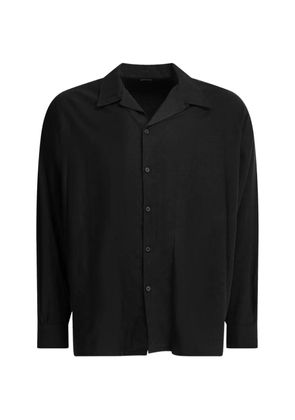 A.PRESSE long-sleeve silk shirt - Black