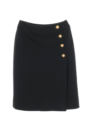 CHANEL Pre-Owned 1986-1988 Gripoix button wrap skirt - Black