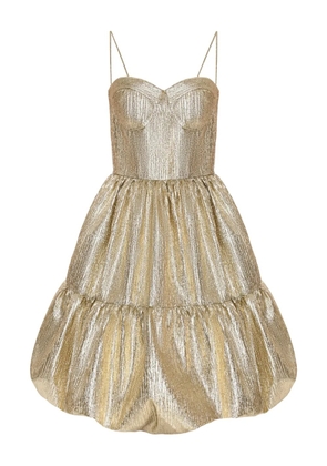 ANOUKI tiered metallic dress - Gold