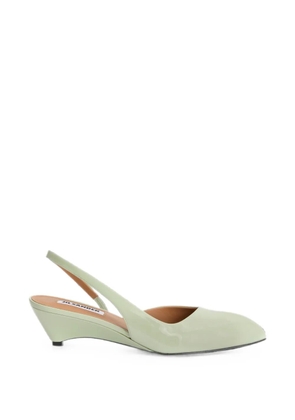 Jil Sander pointed-toe slingback pumps - Green