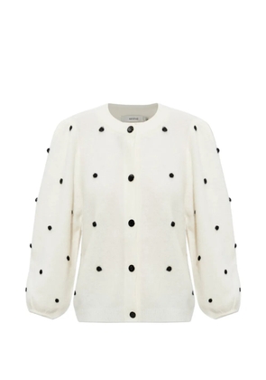 Gestuz Gzalpha puff-sleeve cardigan - White